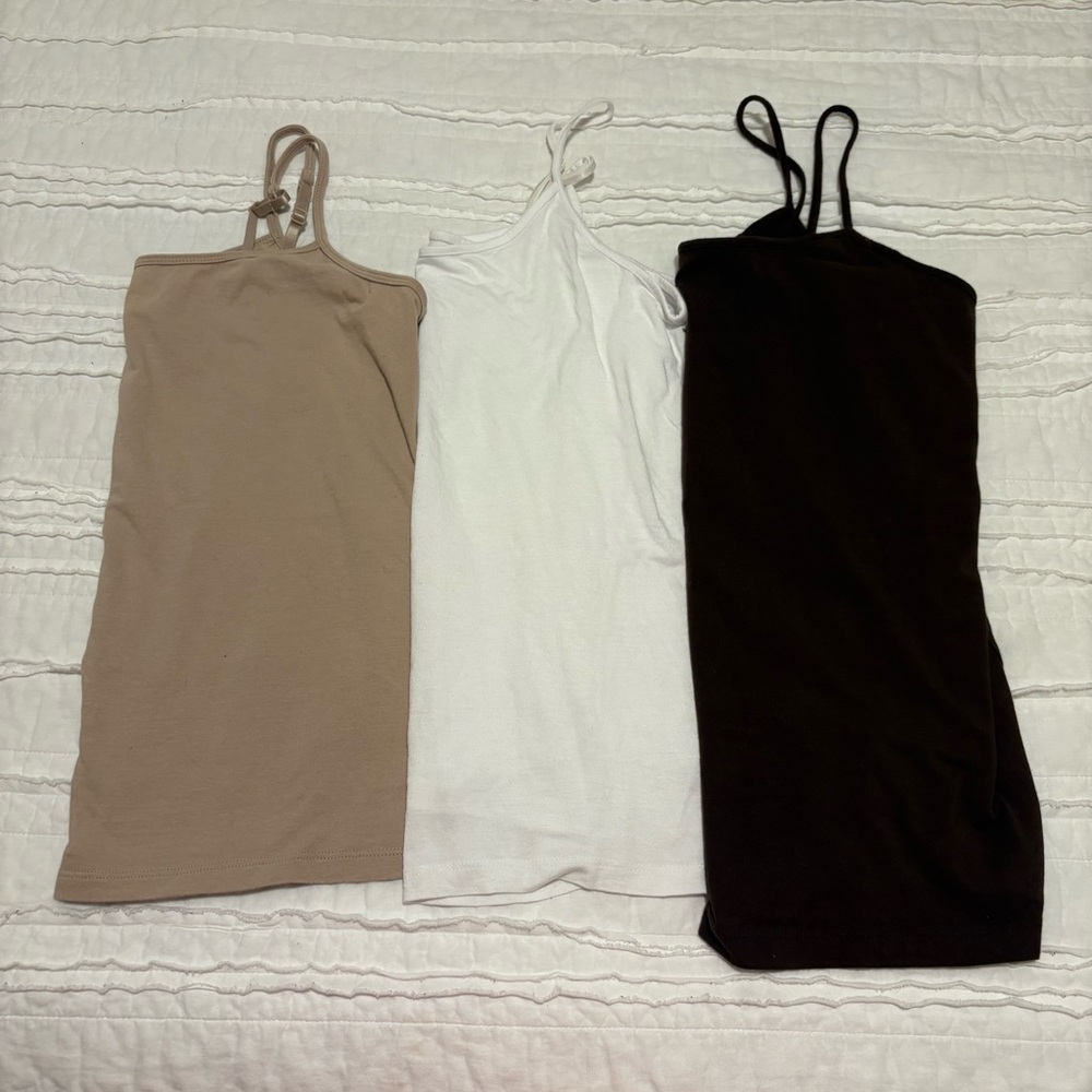 Cami bundle of 3 - nude / brown / white